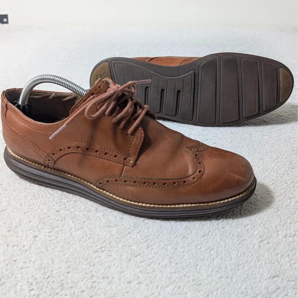 Cole Haan OriginalGrand Oxfords Mens 9.5‎ Brown Leather Wingtip C26472